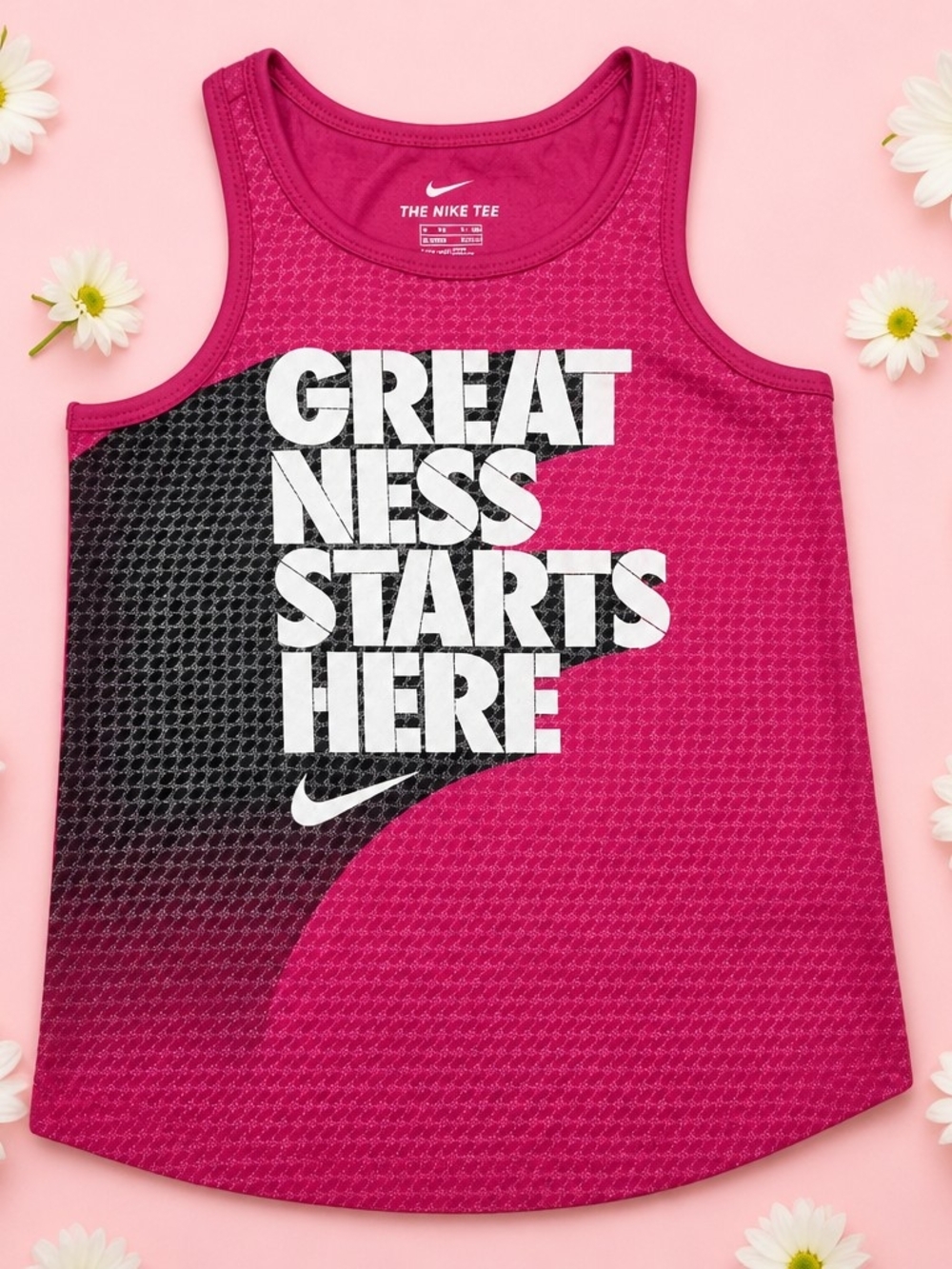 Nike Girls' Pink 'Greatness Starts Here' Active Tank
